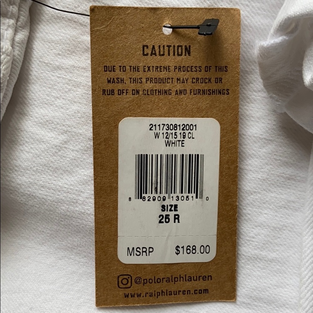 NWT RALPH LAUREN White Avery Boyfriend Jeans - Picture 8 of 8